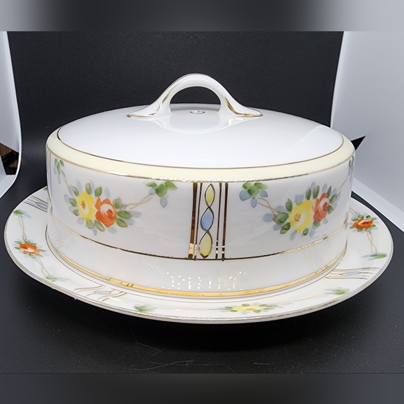 Hand Painted Nippon Dish with Lid - Picture 1 of 8